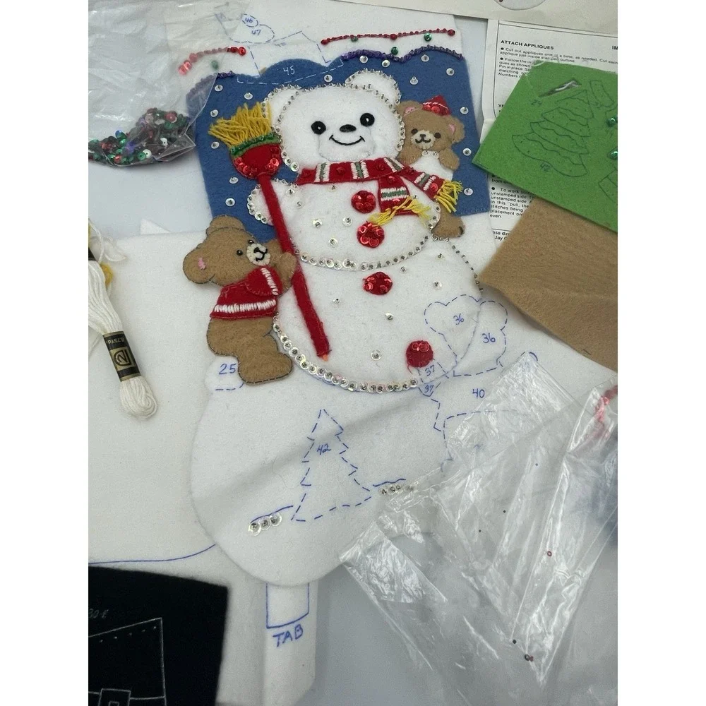 Bucilla Felt Stocking Kit Snow Bears 18